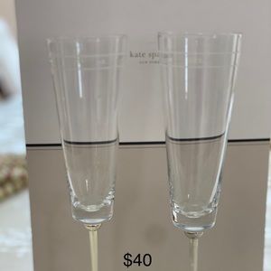 Kate Spade Mr. & Mrs Champagne Flutes